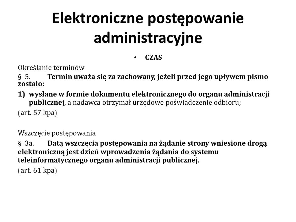 Elektroniczne Postępowanie Administracyjne - Ppt Pobierz