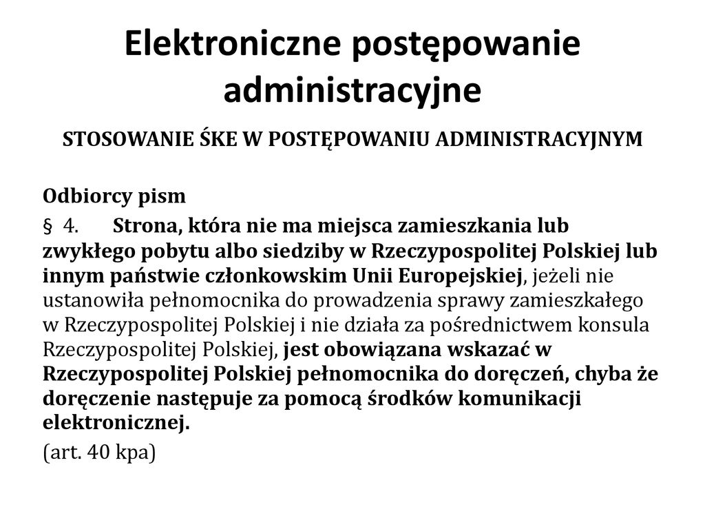 Elektroniczne Postępowanie Administracyjne - Ppt Pobierz