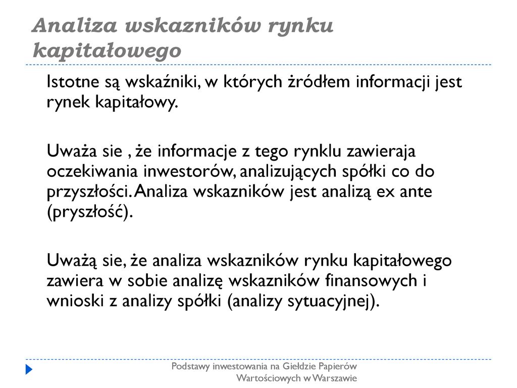 Podstawy Inwestowania Na Giełdzie Papierów Wartościowych W Warszawie Ppt Pobierz 2498