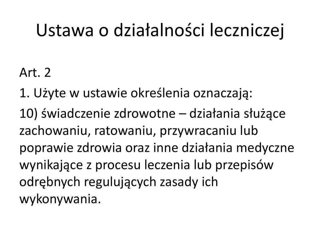 Ustawa O Zawodach Lekarza I Lekarza Dentysty - Ppt Pobierz