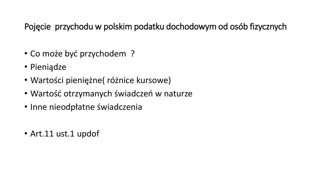 Podatek Dochodowy Od Osób Fizycznych - Ppt Pobierz