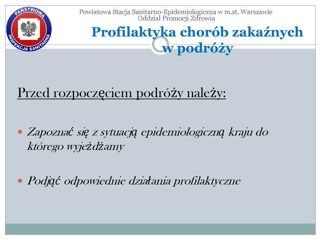 Profilaktyka Chorób Zakaźnych W Podróży - Ppt Pobierz