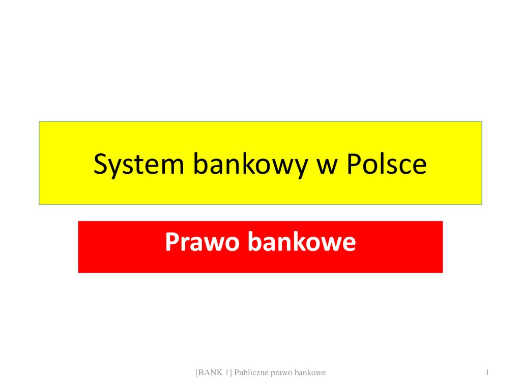 System Bankowy W Polsce - Ppt Pobierz