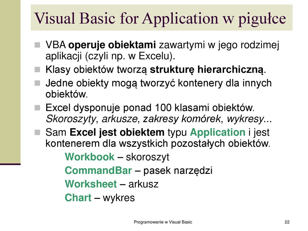Programowanie W Visual Basic Ppt Pobierz 0702