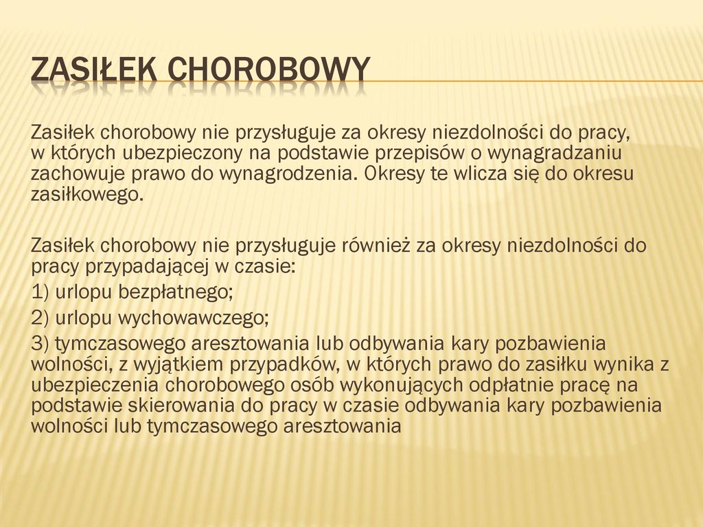 UBEZPIECZENIE CHOROBOWE - Ppt Pobierz