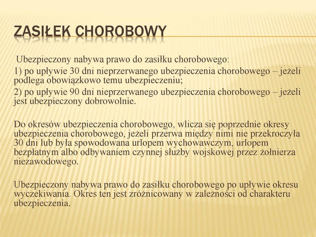 UBEZPIECZENIE CHOROBOWE - Ppt Pobierz