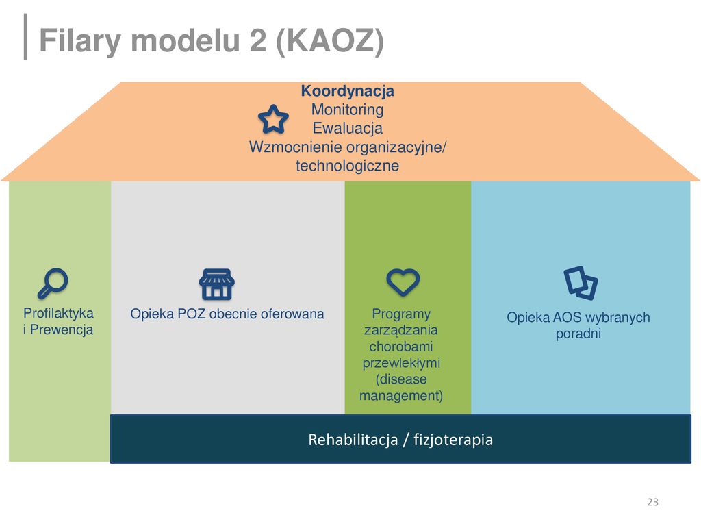 Filary modelu 2 (KAOZ) Rehabilitacja / fizjoterapia Koordynacja