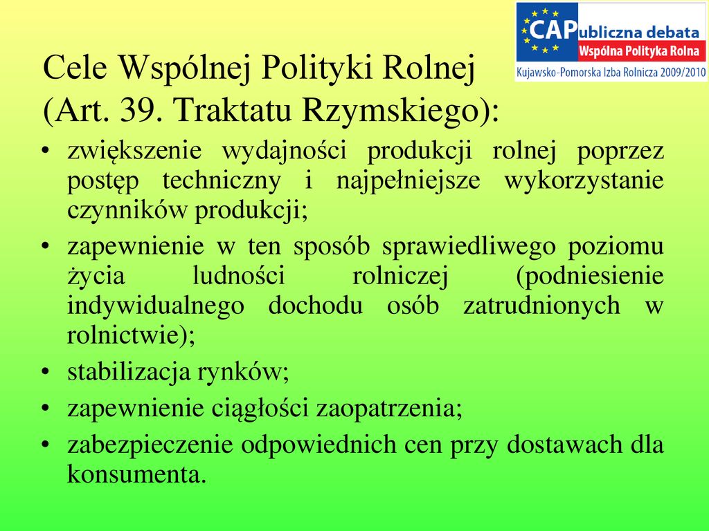 Wspólna Polityka Rolna Wobec Rozwoju Obszarów Wiejskich - Ppt Pobierz