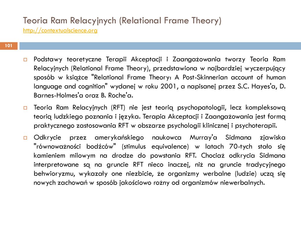 Teoria Ram Relacyjnych (Relational Frame Theory)