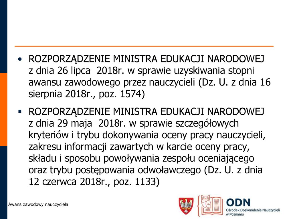 Zmiany W Procedurze Uzyskania Stopni Awansu Zawodowego - Ppt Pobierz