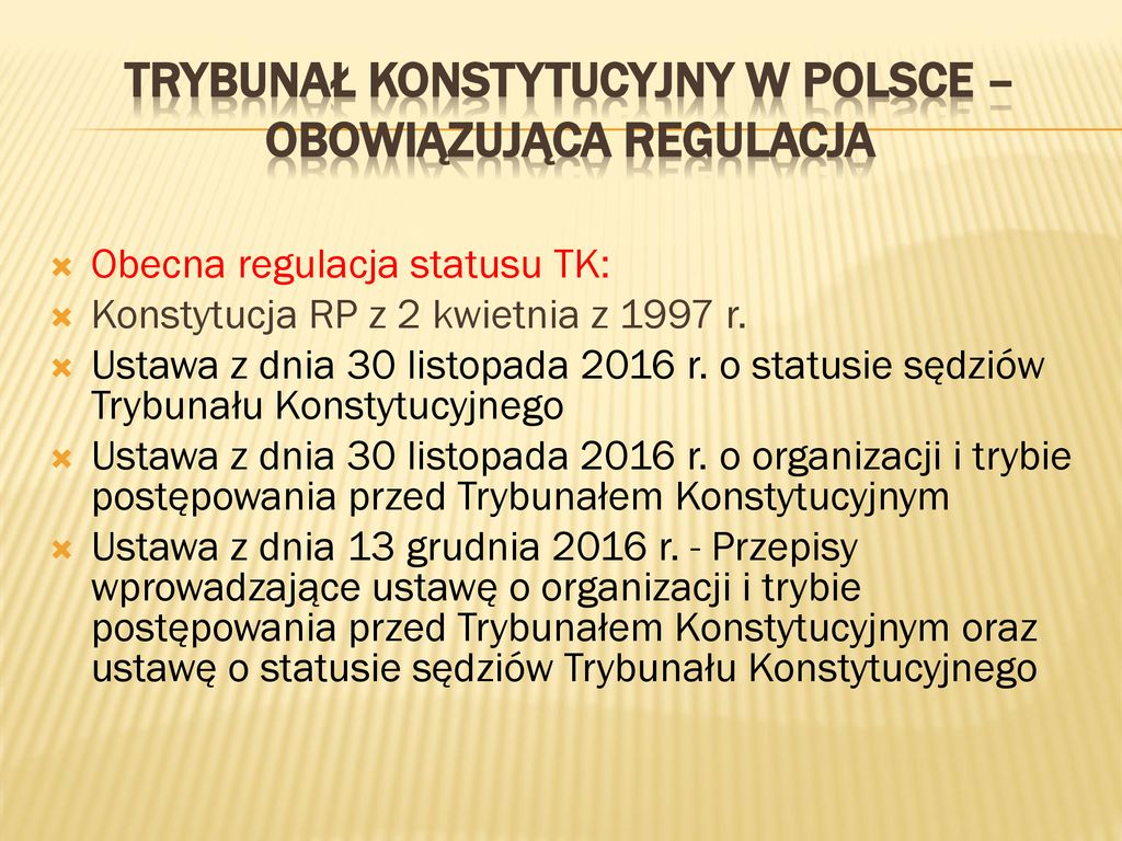 Kontrola Konstytucyjności I Legalności Prawa W Polsce - Ppt Pobierz