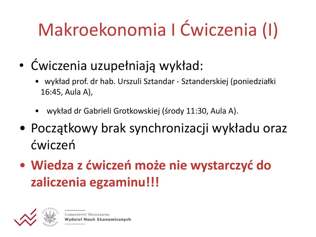 Makroekonomia I Ćwiczenia - Ppt Pobierz