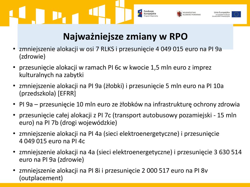 Renegocjacje Regionalnego Programu Operacyjnego Województwa Kujawsko ...