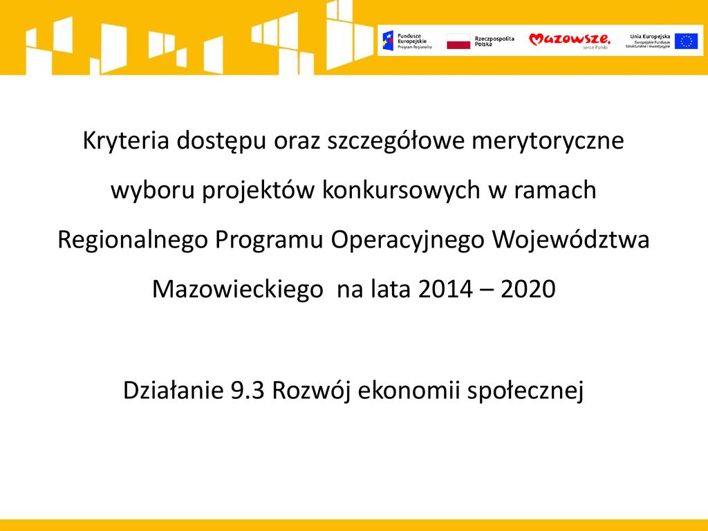 Departament Rozwoju Regionalnego I Funduszy Europejskich - Ppt Pobierz