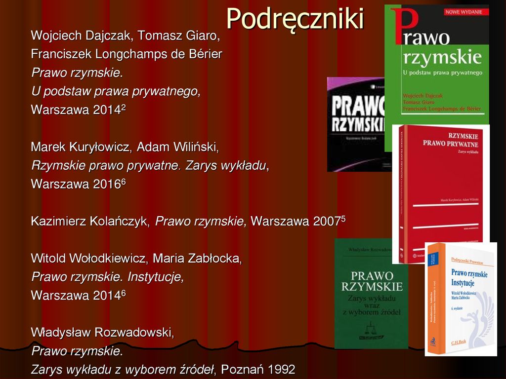 Prawo Rzymskie - Przedmiot Wykładu - Ppt Pobierz