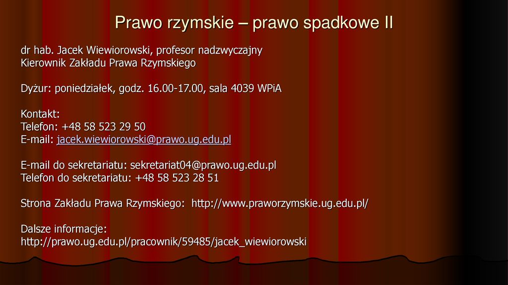 Prawo Rzymskie – Prawo Spadkowe II - Ppt Pobierz