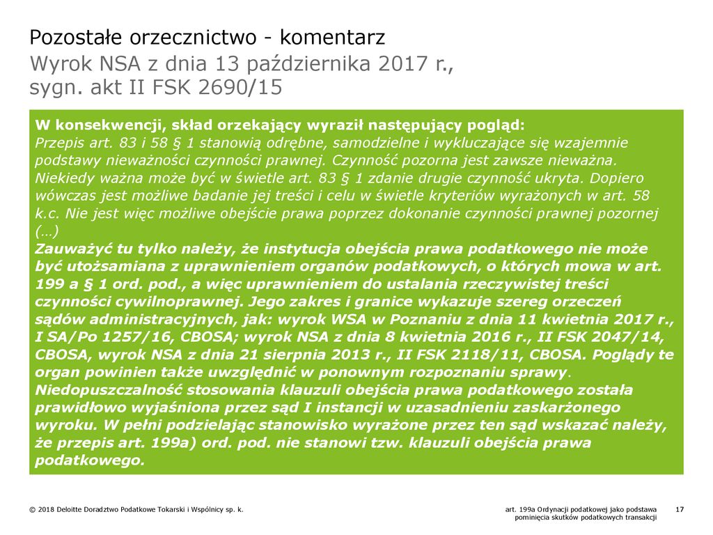 Wyrok WSA W Bydgoszczy Z Dnia 6 Grudnia 2017 R - Ppt Pobierz