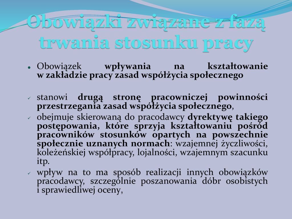 Obowiązki Pracodawcy Kamila Siejka. - Ppt Pobierz