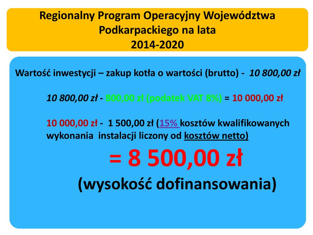 REGIONALNY PROGRAM OPERACYJNY WOJEWÓDZTWA PODKARPACKIEGO NA LATA ...