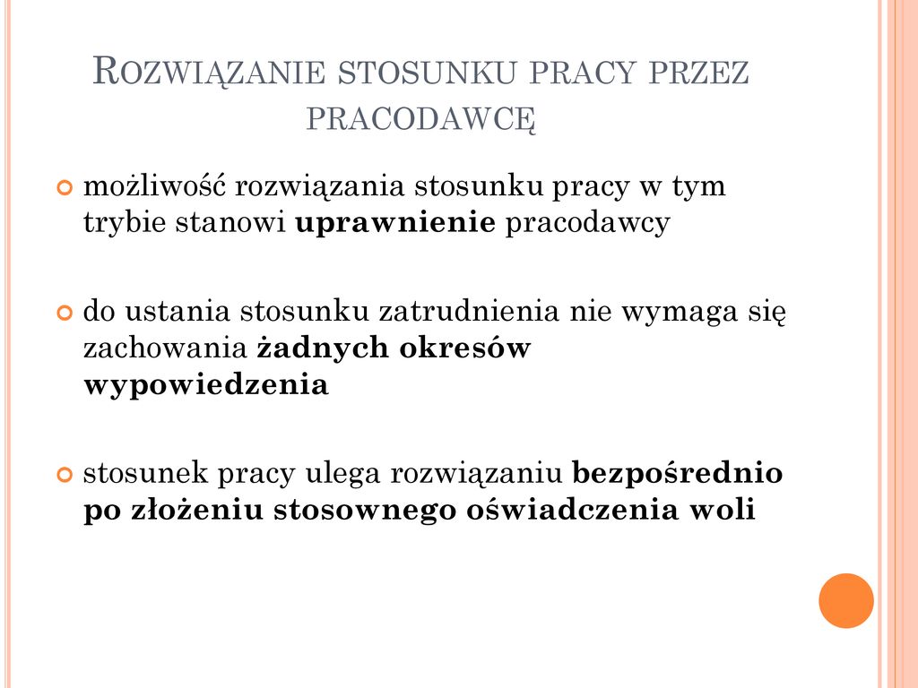 Rozwiązanie Stosunku Pracy Bez Wypowiedzenia - Ppt Pobierz