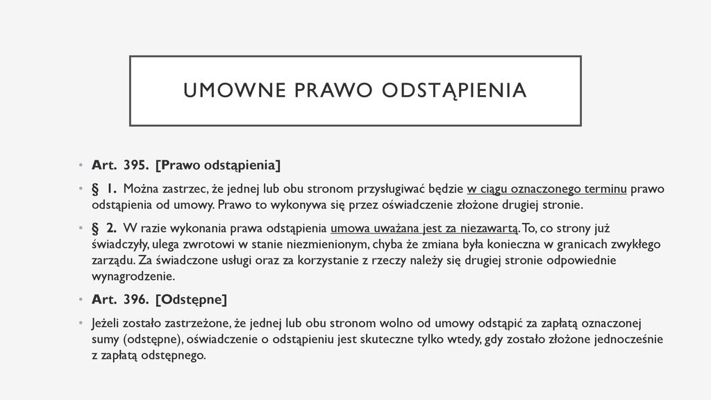 Umowa Handlowa – ZAWARCIE I ZAKOŃCZENIE - Ppt Pobierz