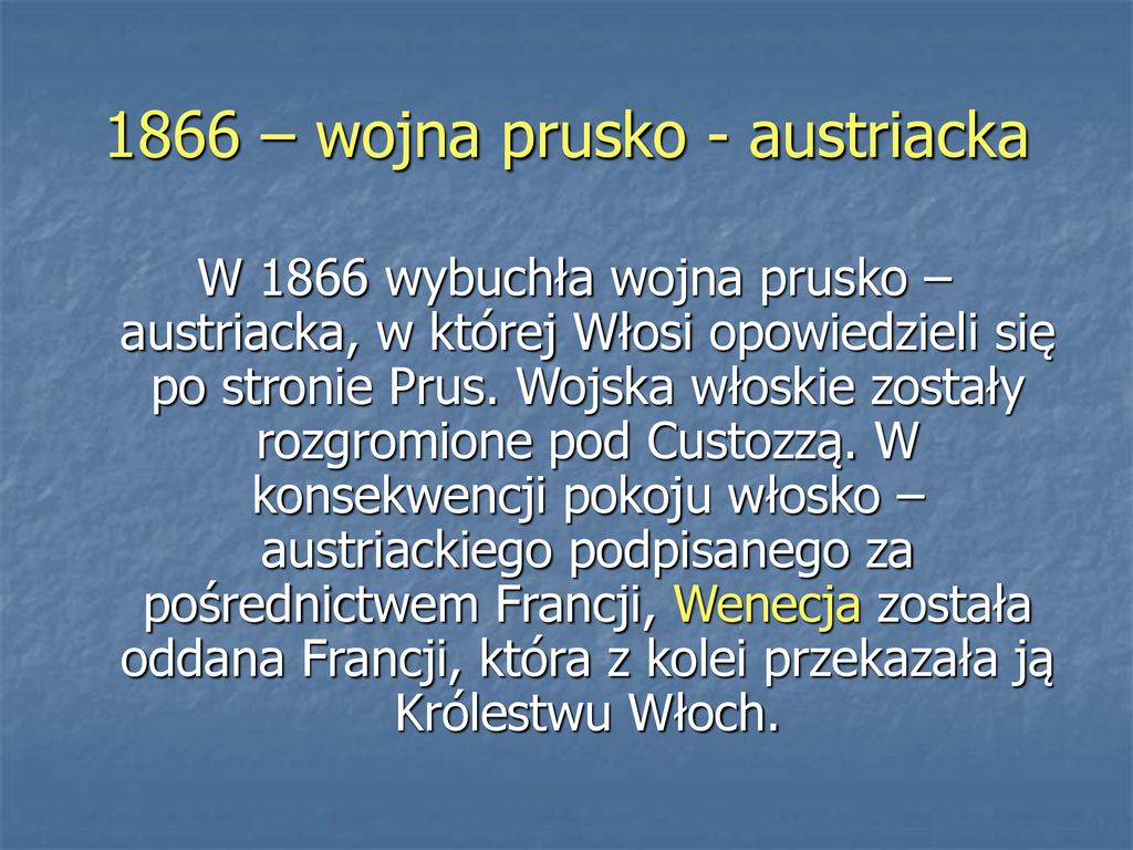 1866 – wojna prusko - austriacka
