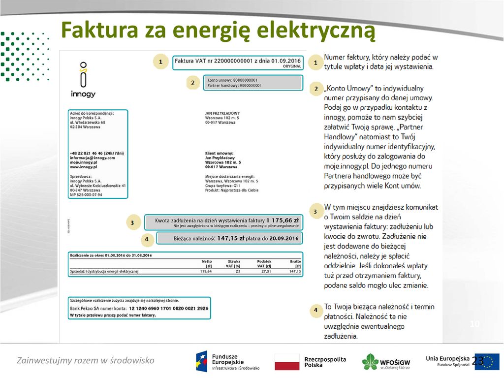 Dane Na Fakturach Za Energię Elektryczną Oraz Zmiana Operatora - Ppt ...