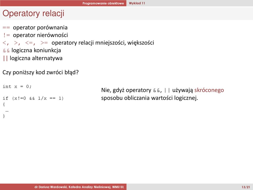 Programowanie Obiektowe Wykład Ppt Pobierz 5857