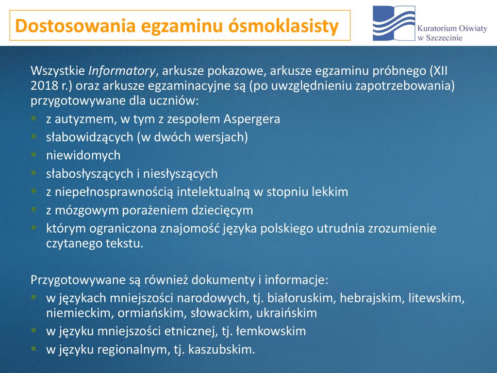 Egzamin ósmoklasisty. - Ppt Pobierz