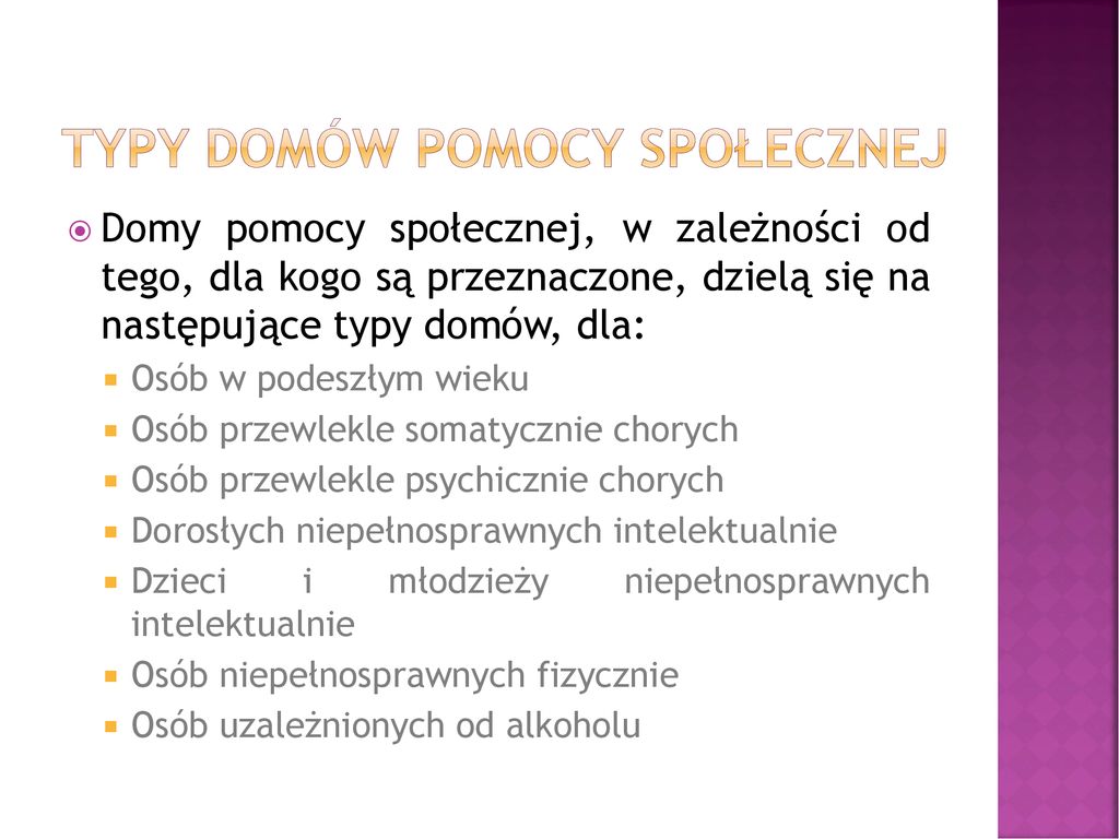 Pomoc Społeczna Dom Pomocy Społecznej. - Ppt Pobierz