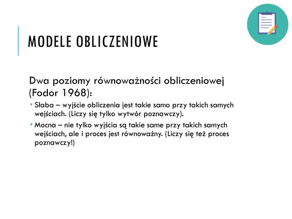 Wstęp Do Kognitywistyki Symulacje, Obliczenia I Modelowanie: Chiński ...