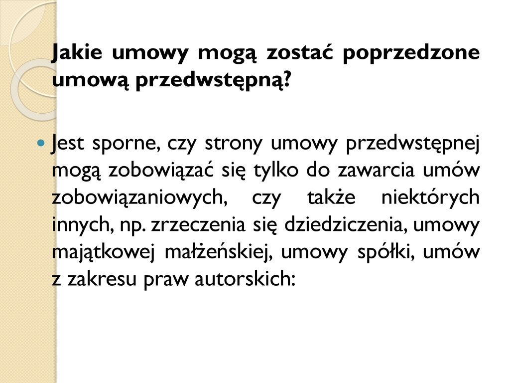 Umowa Przedwstępna (pactum De Contrahendo) - Ppt Pobierz