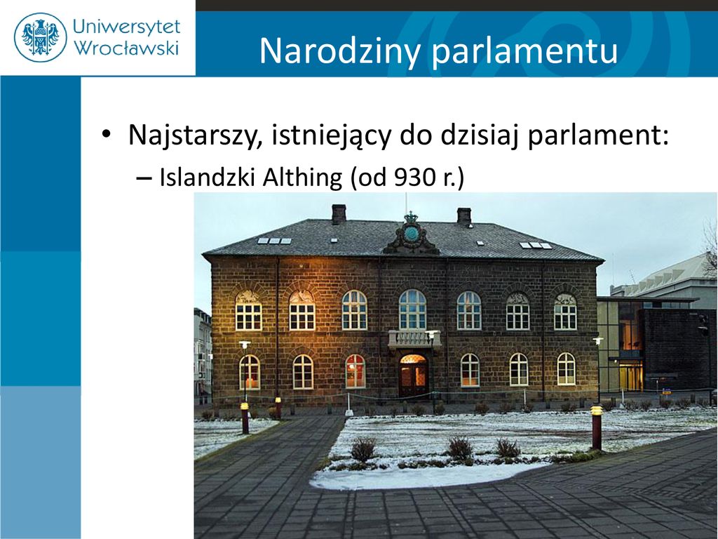 Narodziny parlamentu Najstarszy, istniejący do dzisiaj parlament: