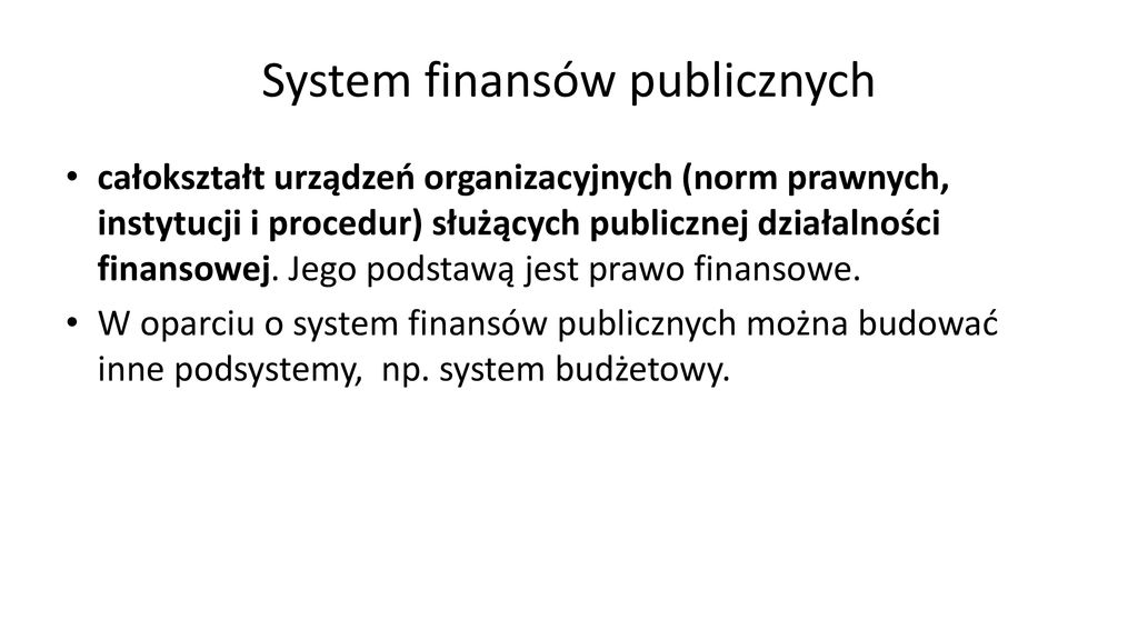 Finanse Publiczne I Prawo Finansowe, Wykład Ppt Pobierz