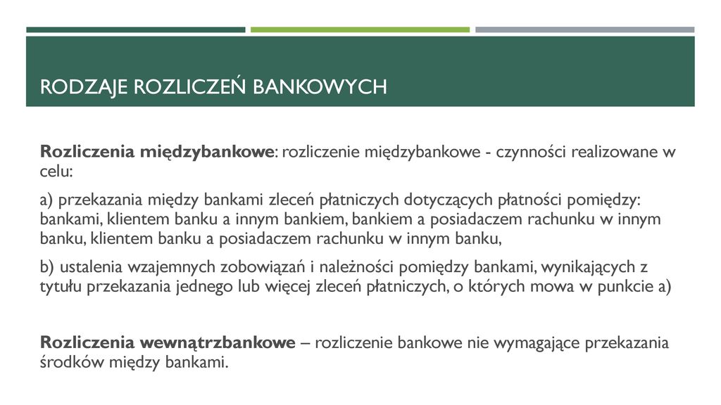 Bankowe Rozliczenia Pieniężne - Ppt Pobierz