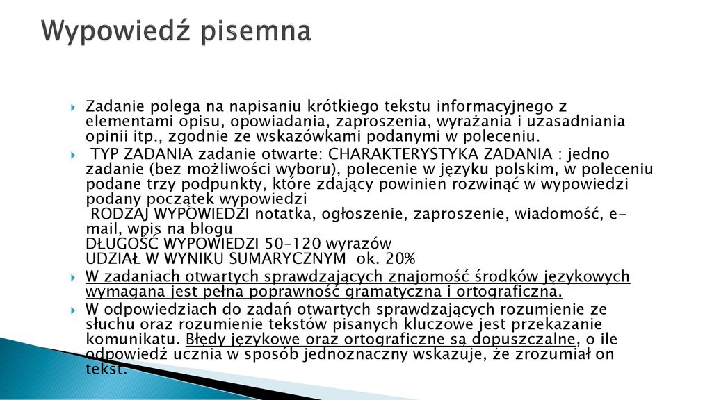 Informacje Dla Rodziców O Egzaminie ósmoklasisty Ppt Pobierz