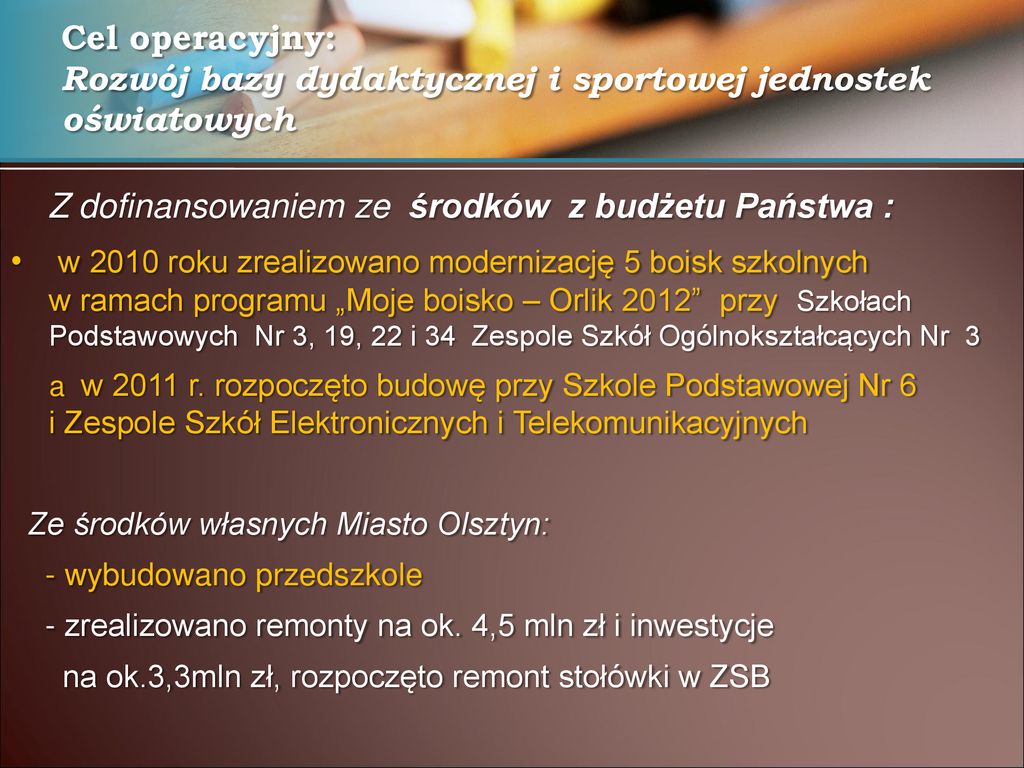 Programu Polityki Oświatowej Miasta Olsztyna Na Lata - Ppt Pobierz