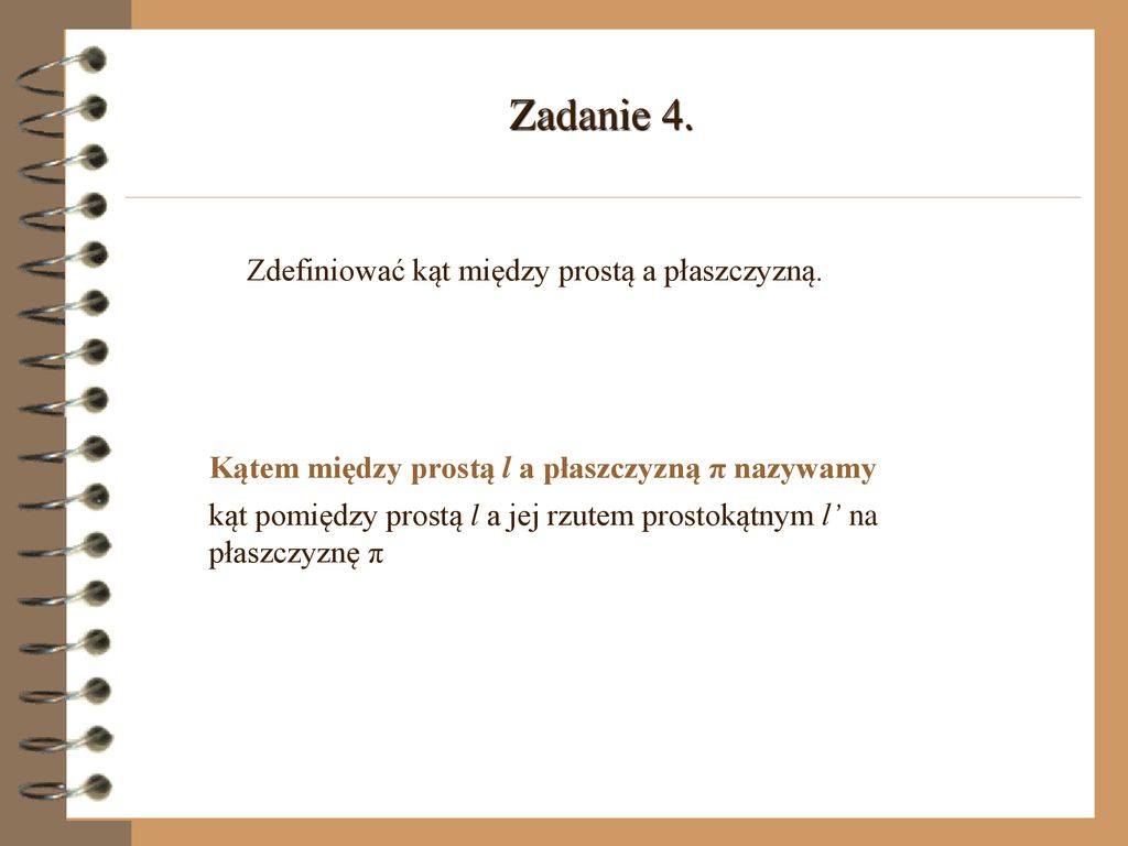 Klasa III P R. TEMAT: Rzut Równoległy Na Płaszczyznę. Rzut Prostokątny ...