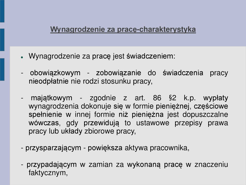 Wynagrodzenie Za Pracę I Inne świadczenia Związane Z Pracą - Ppt Pobierz