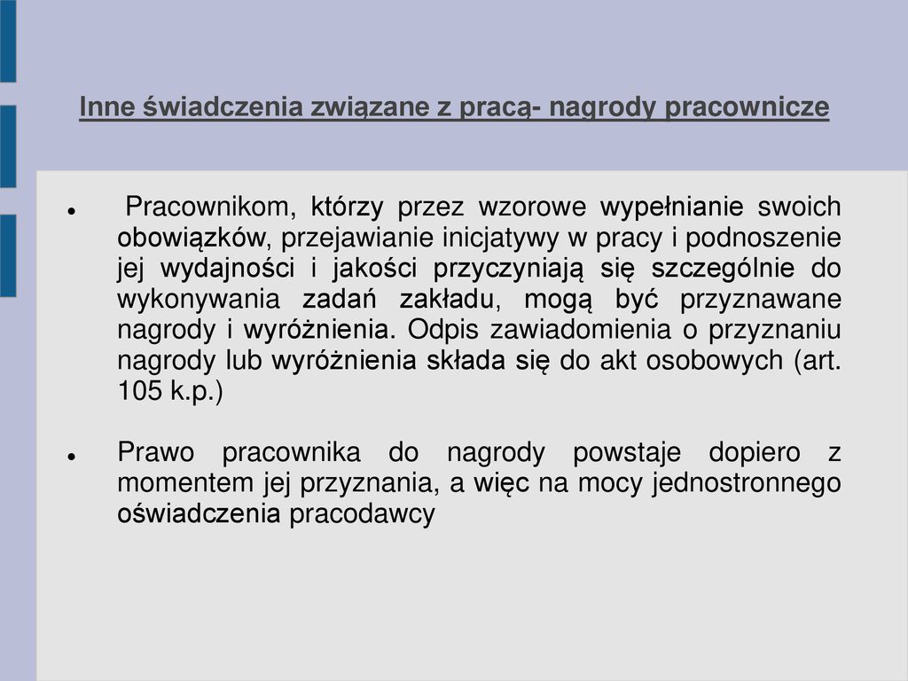 Wynagrodzenie Za Pracę I Inne świadczenia Związane Z Pracą - Ppt Pobierz