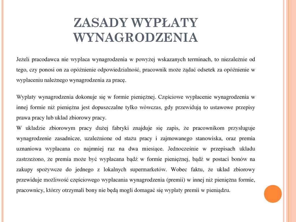 PRAWO PRACY WYNAGRODZENIE. - Ppt Pobierz