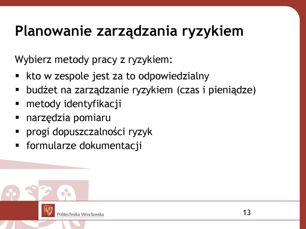 Kontroling Projektów - W2 Zarządzanie Ryzykiem Projektu - Ppt Pobierz