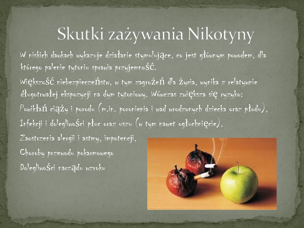 Nikotyna- Legalny Narkotyk - Ppt Pobierz