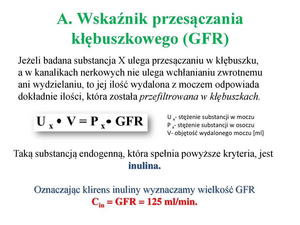 A. Wskaźnik przesączania kłębuszkowego (GFR)