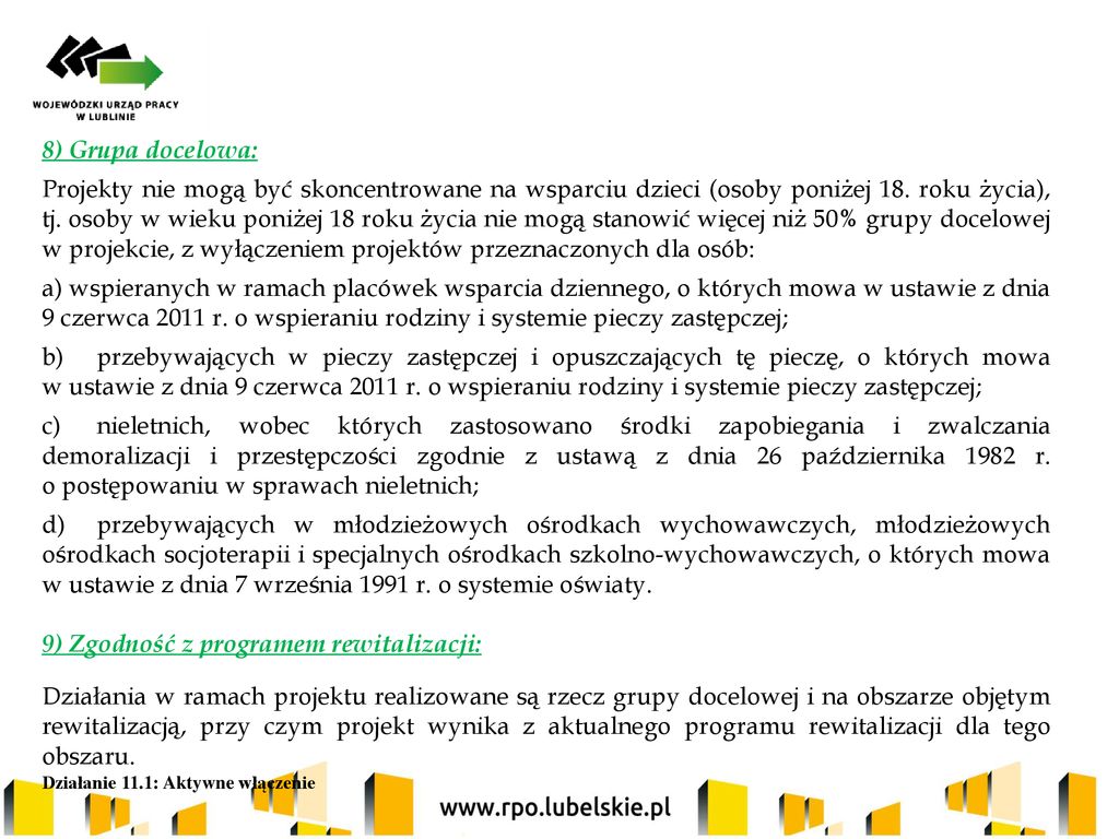 Wojewódzki Urząd Pracy W Lublinie Instytucja Pośrednicząca W Ramach RPO ...