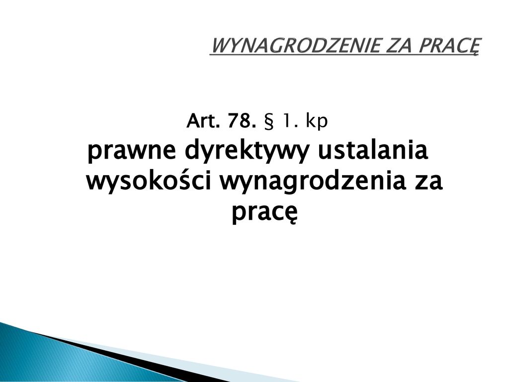 WYNAGRODZENIE ZA PRACĘ - Ppt Pobierz