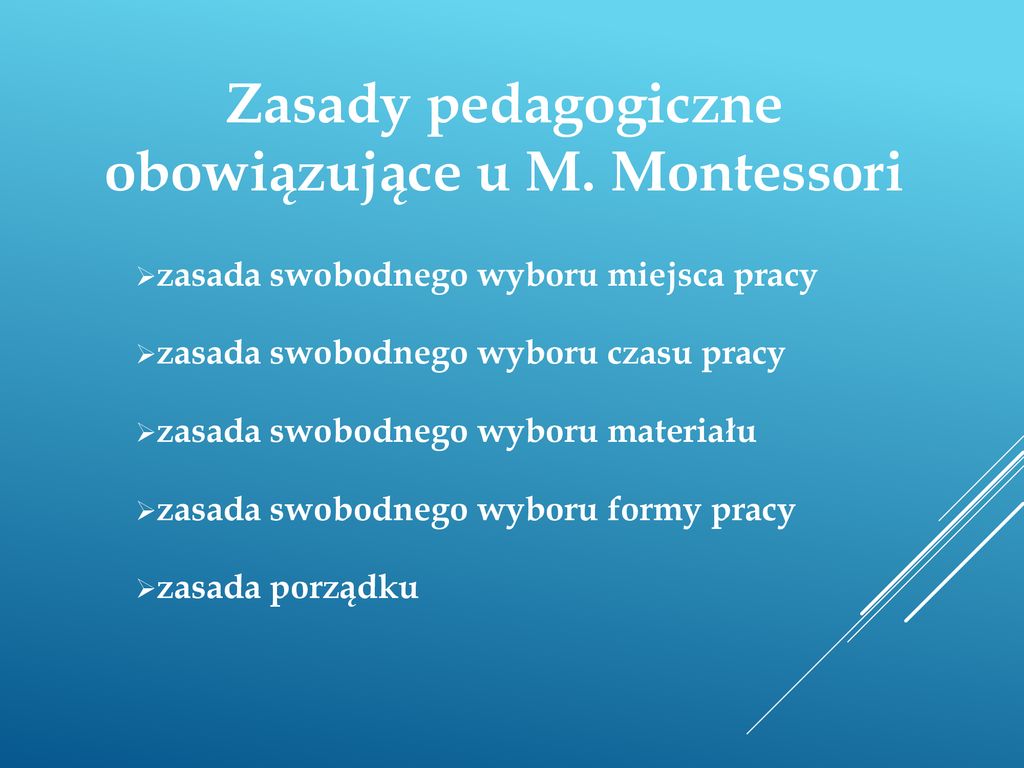 Pedagogika Marii Montessori - Ppt Pobierz