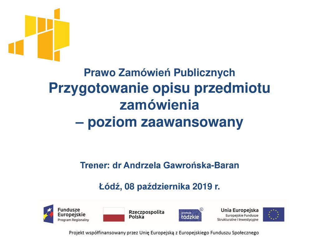 Przygotowanie Opisu Przedmiotu Zamówienia – Poziom Zaawansowany - Ppt ...