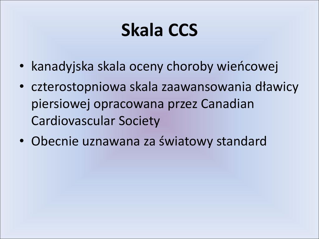 Skala CCS kanadyjska skala oceny choroby wieńcowej