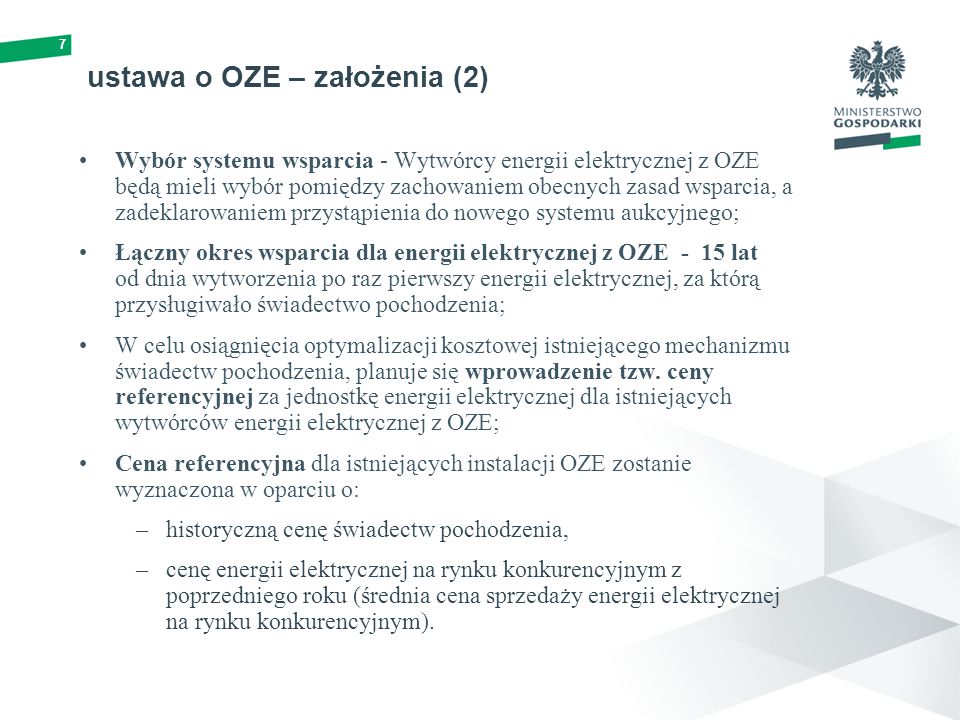 Uwarunkowania Prawne Dla Rozwoju Energetyki Odnawialnej System Wsparcia ...